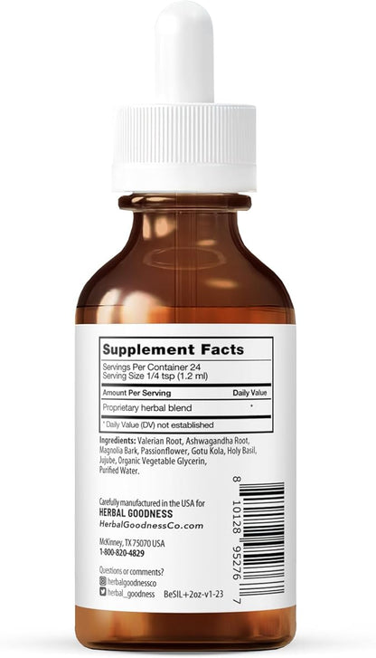 Sleep in Beauty - Organic Valerian Root Liquid Drops 2 Fl. oz, Lemon Balm, Natural Sleep Support for Adults, Rest & Relaxation Aid, Non-GMO, Vegan, Gluten-Free, USDA Organic, No Melatonin