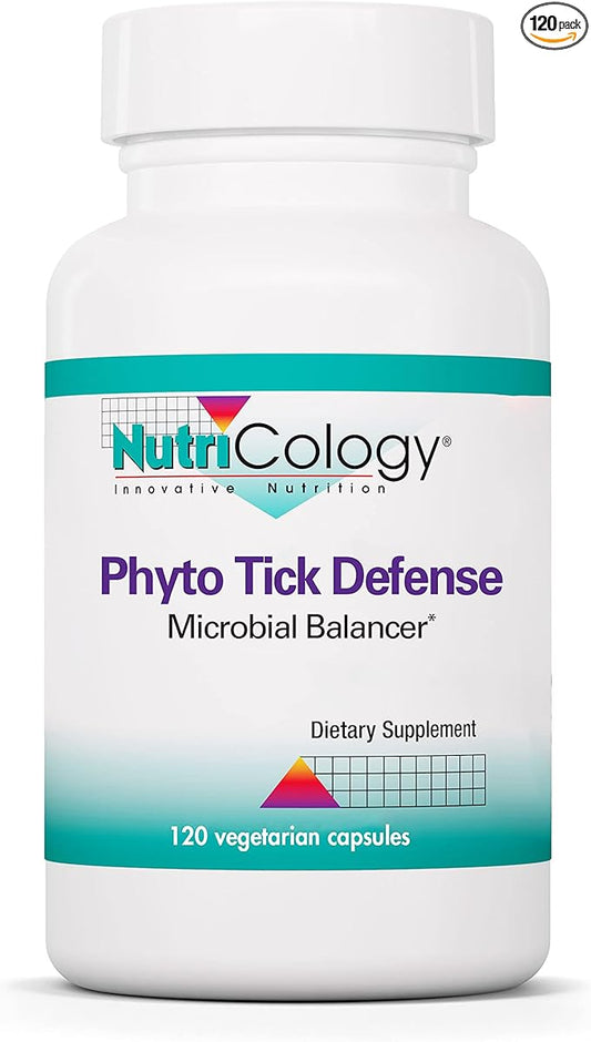 Nutricology - Phyto Tick Defense Supplement - Mushroom Complex, Mushroom Extract, Lions Mane, Cordyceps, Beta Glucans, Vegetarian Capsules - 120 Count