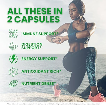 Moringa Leaf Supplement – 180 Pure Moringa Powder Capsules Packed with Nutrients for Immune Support, and Daily Health (2 Bottles of 90)
