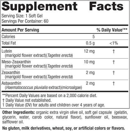 Nordic Naturals Blue Light Defense - 60 Soft Gels - Four Phytonutrients with Complementary Antioxidant Capacities - Supports Retinal Health, Visual Function - Non-GMO - 60 Servings