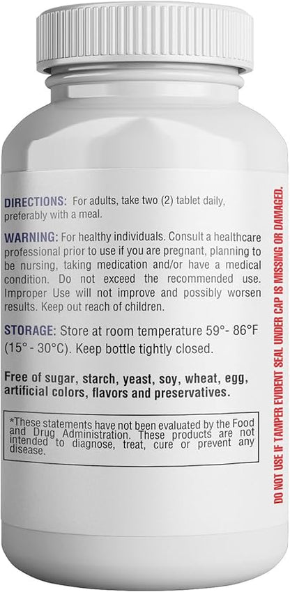 365 Health Magnesium Glycinate, 400mg Per Serving, 120 Tablets, High Absorption Supplement for Bone, Muscle & Heart Health