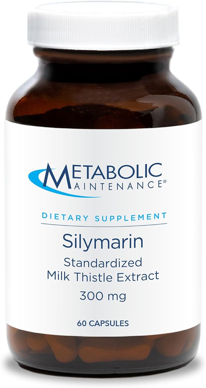 Metabolic Maintenance Silymarin - 300 mg Standardized 80% Milk Thistle Supplement - Liver, Cleanse + Detox Support, No Fillers (60 Capsules)