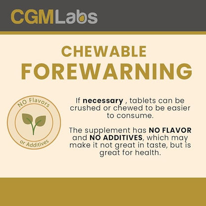 CGM Labs - Once A Day Albumin Complex - Whey Protein, Royal Jelly, Essential Amino Acids - 200 Chewable Tablets