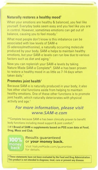 Nature's Made Sam-e Complete 400-mg 36 Tablets (2 Pack)