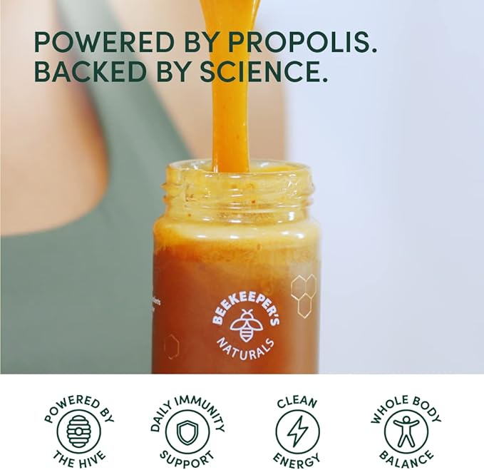 Superfood Honey by Beekeeper's Naturals - Bee Pollen, Royal Jelly, Propolis, Honey - Natural Energy, Immune Support, Mental Clarity, Athletic Performance (11.6 oz)