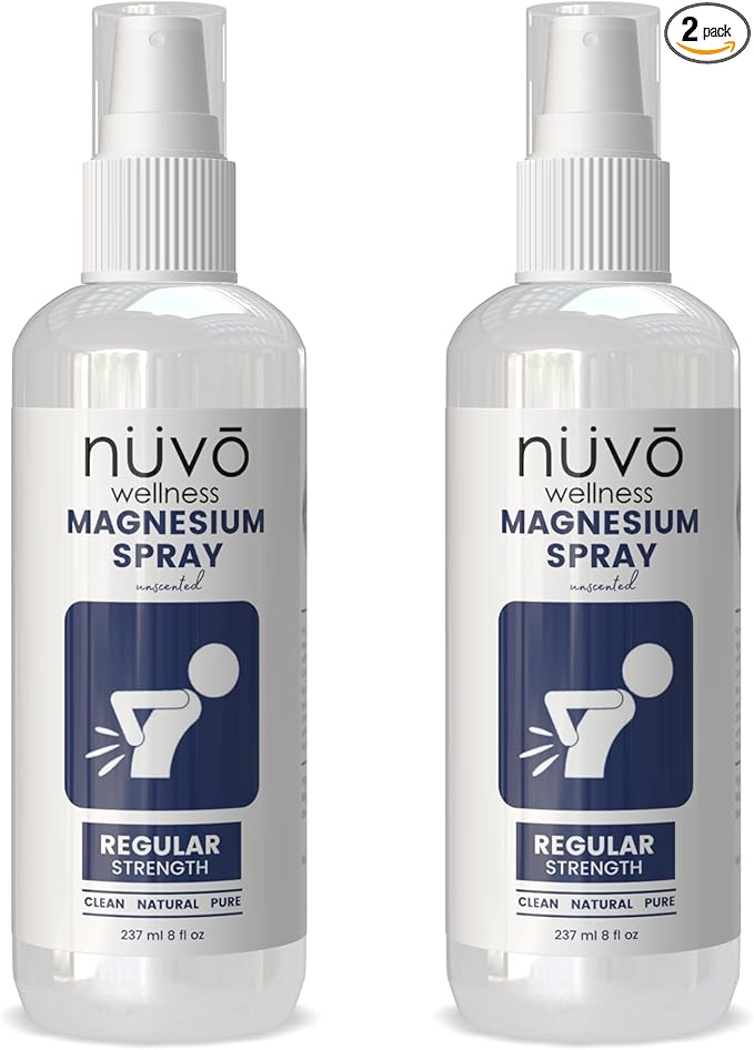 Magnesium Oil Spray - Unscented Regular Strength - 2 x 8oz - Huile de Magnésium - Product of Canada 237 ml x 2