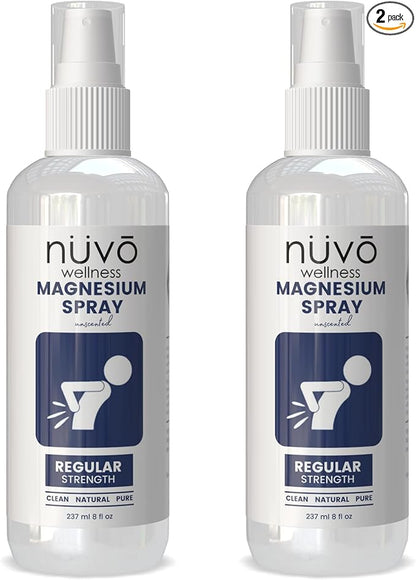 Magnesium Oil Spray - Unscented Regular Strength - 2 x 8oz - Huile de Magnésium - Product of Canada 237 ml x 2