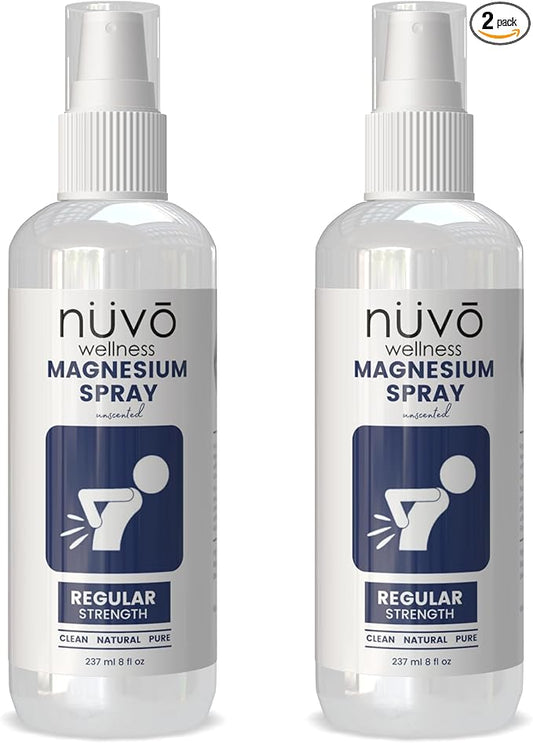 Magnesium Oil Spray - Unscented Regular Strength - 2 x 8oz - Huile de Magnésium - Product of Canada 237 ml x 2
