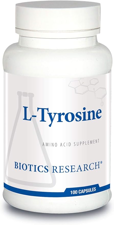 Biotics Research L Tyrosine 500 Milligram, Mood and Memory Support, Supports Overall Relaxation Response, Supports Thyroid Function. 100 Capsules
