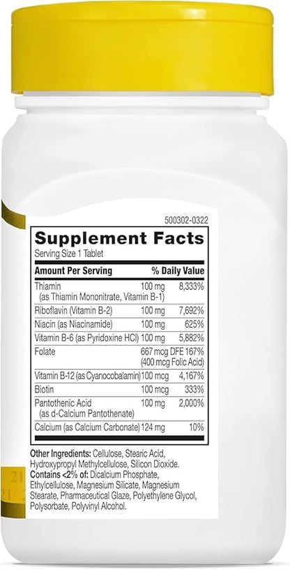 21st Century B 100 Complex Prolonged Release Caplets, 60 Count (Pack of 1)