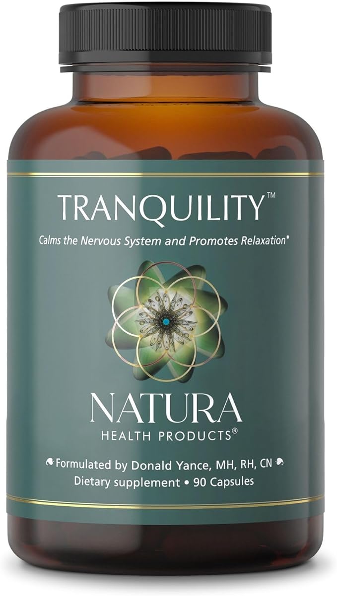 Natura Health Products Tranquility Supplement - Supports Relaxation - Featuring L-Theanine, Lemon Balm, Saffron, Kava, Skullcap, Lavender and Passion Flower (90 Capsules)