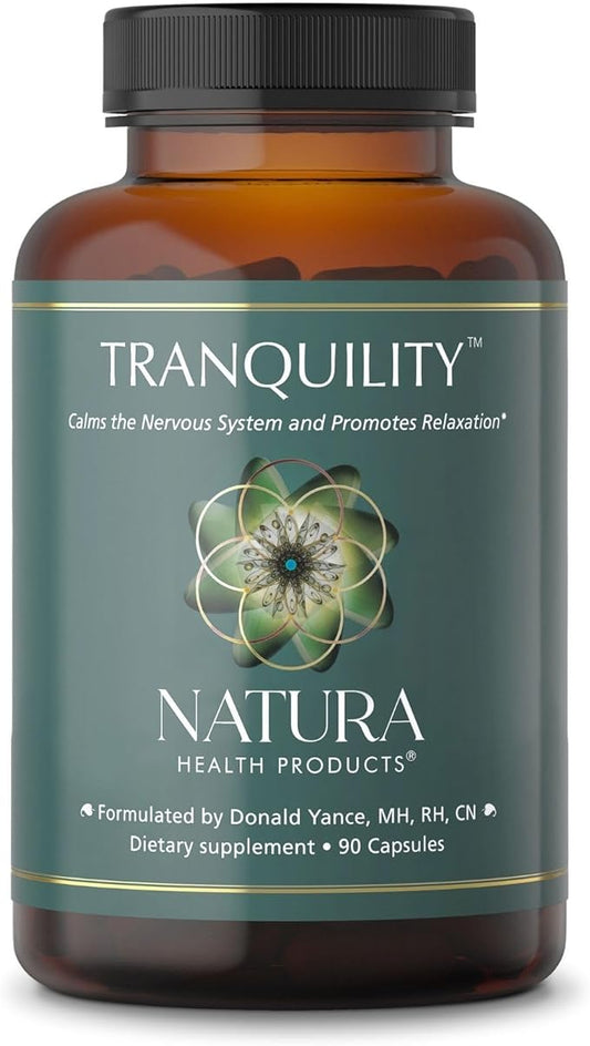 Natura Health Products Tranquility Supplement - Supports Relaxation - Featuring L-Theanine, Lemon Balm, Saffron, Kava, Skullcap, Lavender and Passion Flower (90 Capsules)