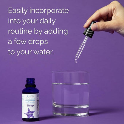 Oriel Liquid Magnesium Drops for Sleep, Rapid Absorption, Free Ion Magnesium, Minerals and 78 Trace Elements, Supports Natural and Deep Sleep, Relaxation and Calm, 30 ml, 30-Day Supply