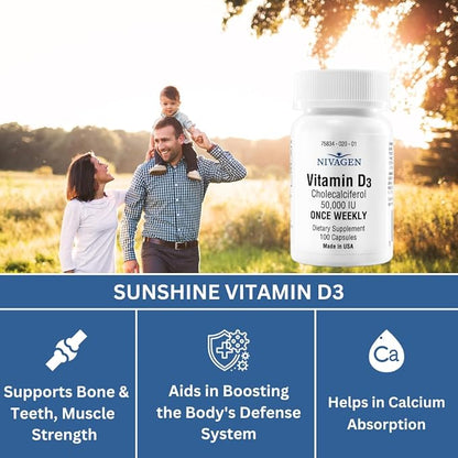 Pharmaceuticals Inc Vitamin D3 50,000 IU Capsule (100)
