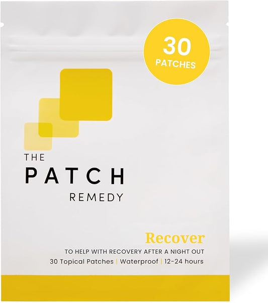 Recover Patch - 30 Topical Patches for a Night Out with Glutathione & Milk Thistle Extract for Pre & Post Party Recovery Relief Transdermal Skin Support
