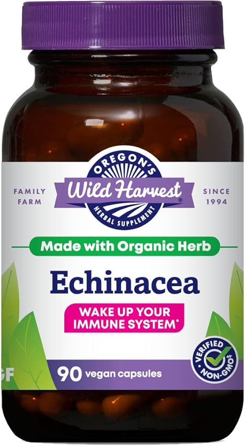 Oregon's Wild Harvest Echinacea Organic Herbal Supplement, 90 Count