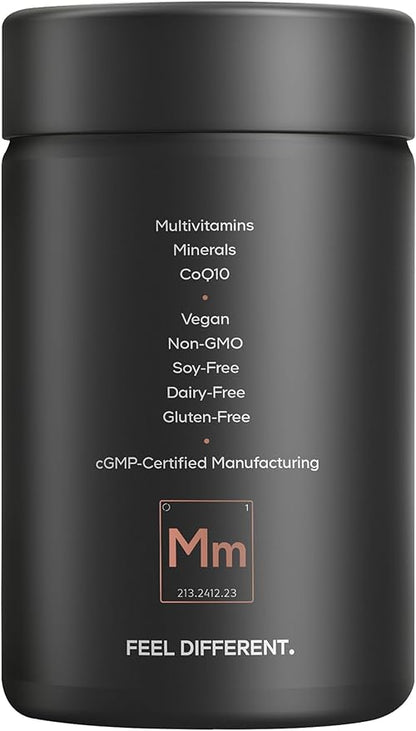 Codeage Men's Multivitamin 50 - Essential Vitamins & Minerals for Men Over 50 - Daily Multivitamins for Men Supplement - Vitamin A, C, D3, E, B6, B1, CoQ10, Probiotics, Lutein - Non-GMO - 30 Capsules