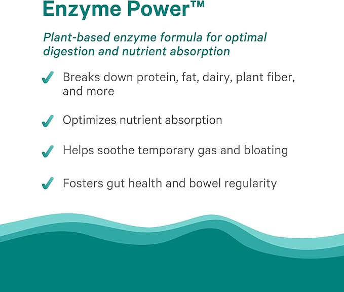 PURE SYNERGY Enzyme Power | Digestive Enzyme Supplement | Digestive Health Enzymes with Nattokinase, Bromelain, and Serrapeptase | for Digestive and Gut Health (90 Capsules)