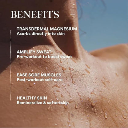 HigherDOSE GET Salty Body Spray - Purified Water & Magnesium Salt Spray - Topical Sea Salt Spray for Muscle Recovery, Mood Support & Hormone Balance - Relax and Absorb Electrolytes (8.33 Fl Oz)