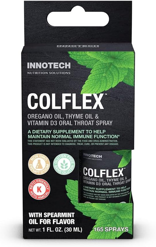 Click Image to Open expanded View INNOTECH Nutrition: Colflex Oregano Throat Spray, Arctic Mint - 25 ml