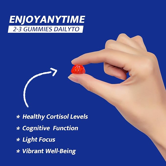 Magnesium Glycinate Gummies for Adults 100mg, Supplement with Magnesium Glycinate, Ashwagandha, L Theanine, Supercalming Gummies for Relax & Sleep, 60 Gummies