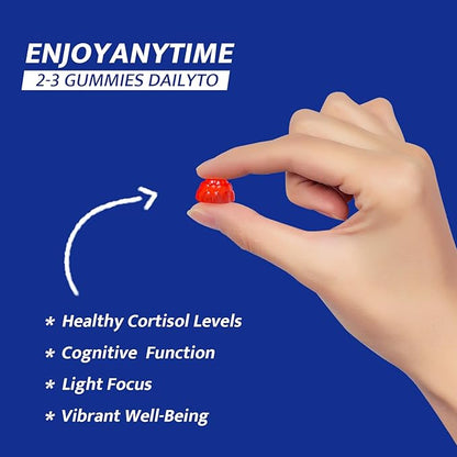 Magnesium Glycinate Gummies for Adults 100mg, Supplement with Magnesium Glycinate, Ashwagandha, L Theanine, Supercalming Gummies for Relax & Sleep, 60 Gummies