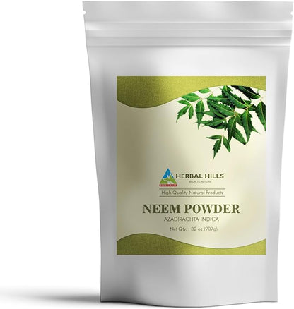 HERBAL HILLS Haritaki Fruit Powder and Neem Leaf Powder Pack 2 Combo