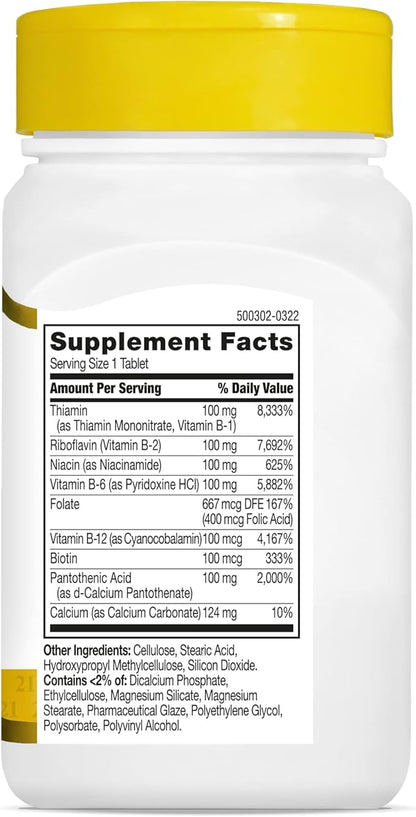 21st Century B 100 Complex Prolonged Release Caplets, 60 Count (Pack of 2)