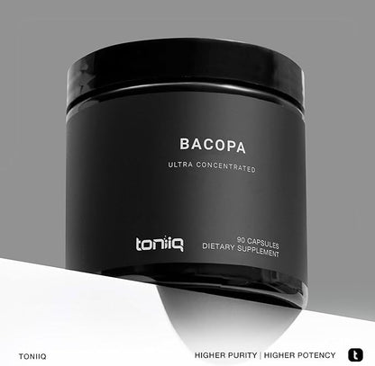 Bacopa - Ultra High Potency 28:1 Extract with 50% Bacosides - Highly Concentrated - Third-Party Lab Tested - 90 Capsules