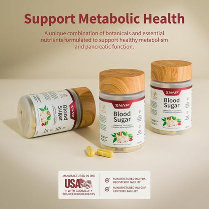 Snap Supplements Blood Sugar Blend, 60 Count