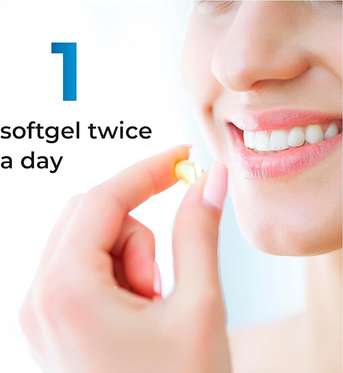 Krill Oil 500 mg, Omega-3 EPA DHA, Phospholipids, & Astaxanthin, Supports Immune System & Brain Health 60 Capsules No Fishy Taste - Non-GMO, Gluten Free