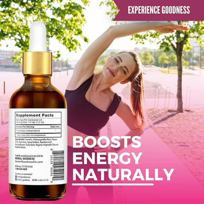 Herbal Goodness Look Your Best Foot Forward - 2oz Bottle - Plant-Based Beauty Liquid Extract for Skin, Hair & Nails. Substitute Liquid Collagen for Women & Biotin, Horsetail Supplements