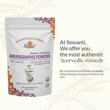 Sewanti Andrographis Extract Powder - Andrographis Paniculata for Liver Health|Herbal Supplement 200g