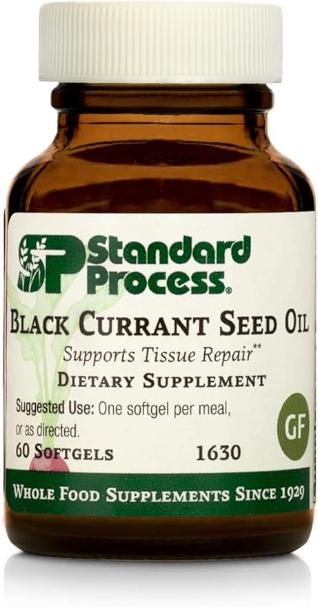 Standard Process Black Currant Seed Oil - Immune, Blood Flow & Tissue Repair Support with Whole-Food Based Blend of Black Currant Seed Oil & Gamma-Linoleic Acid - 60 Softgels