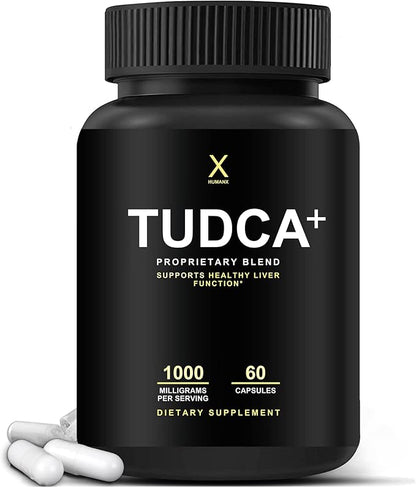 HUMANX TUDCA+ 1000mg Bile Salts Liver Support Supplement, Liver and Gallbladder Cleanse Supplement - Vegan, Non GMO - USA Made Easy to Swallow Capsules - Tauroursodeoxycholic Acid Supplements