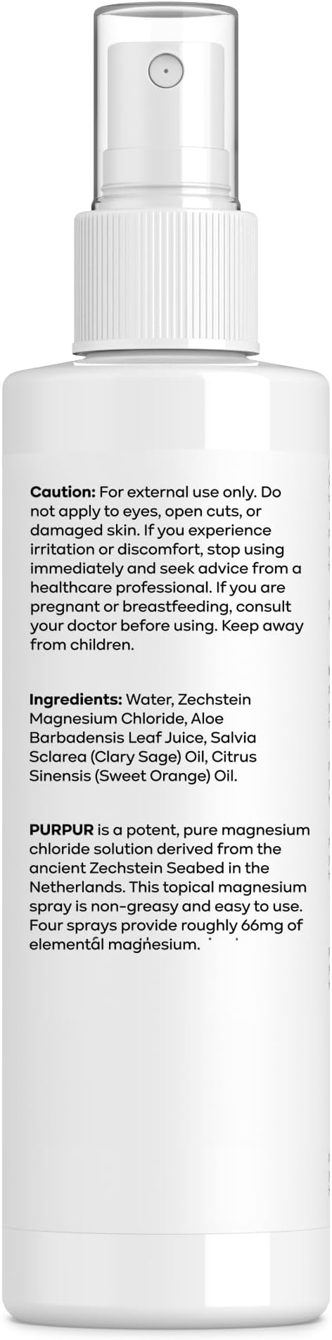 PURPUR Zechstein Magnesium Oil Spray with Aloe - Pure Magnesium Supplement Feet, Sleep, and Restless Legs Syndrome Relief | Topical Aid for Stress, Pain, and High Cortisol Management 8 Oz