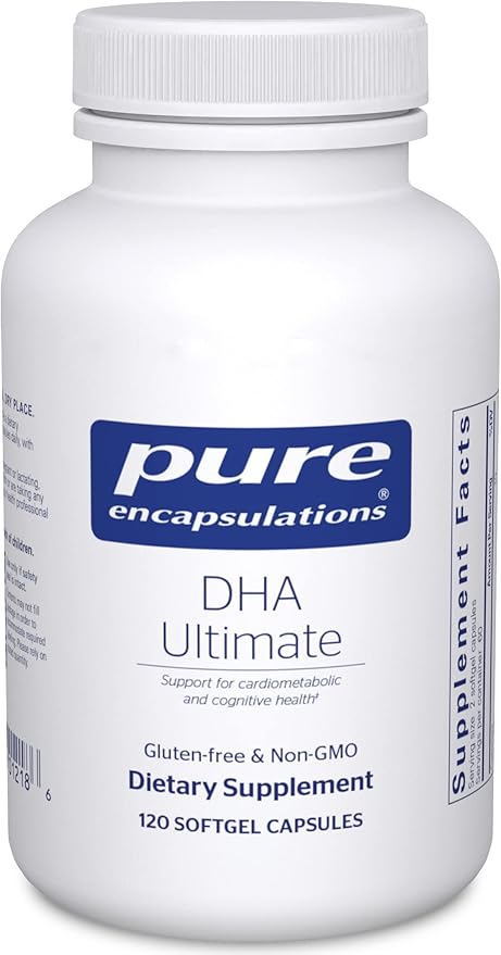 Pure Encapsulations DHA Ultimate | Eco-Friendly Supercritical CO2 Extracted DHA Fish Oil Concentrate | 120 Softgel Capsules