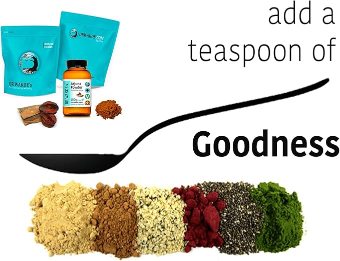 DR WAKDE'S Arjuna Bark Powder (Terminalia arjuna) - 100g (3.5oz) | Pure, Raw & Dried Powder | Natural Aroma and Freshness | Fine Powder | Vegan | Premium Grade | Nothing Added, Nothing Removed