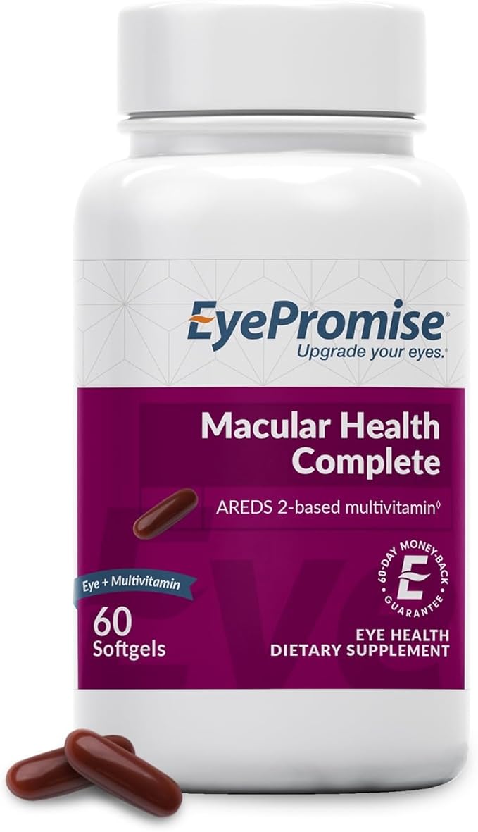 EyePromise Macular Health Complete | 2 Softgel Multi-Vitamins with Eyecare Support | Heart, Brain, Hair, Skin and Overall Health | Updated Format Now with 2 Softgels for Increased Absorption