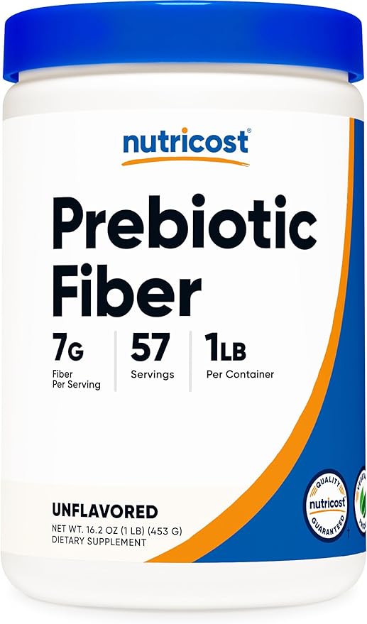 Nutricost Prebiotic Fiber Unflavored (1 Pound) - Vegan, Gluten-Free, GMO-Free