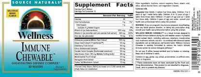 Source Naturals Wellness Immune Chewable Defense Complex* - 30 Chewables Wafers