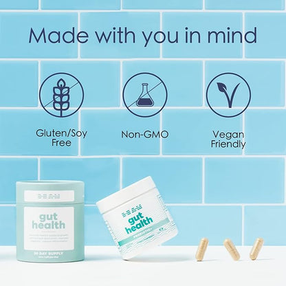 Be Amazing Gut Health Probiotic+ | Digestive Enzymes, 10 Billion CFU, 8 Probiotics Strands, Improves Skin | Reduce Bloating & Supports Regularity for Women & Men | Vegan, Gluten Free | 30 Capsules