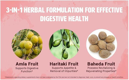 Triphala Tablets, 300 Pills, 5 Month Supply - Herbal Supplement with Amla, Haritaki & Baheda – Supports Digestive Health (Pack of 1)