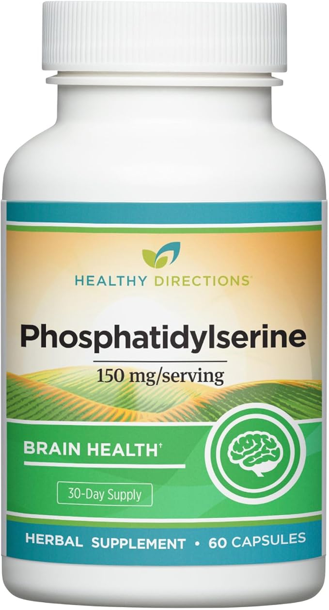 Healthy Directions Phosphatidylserine Supplement—150 mg/Serving, 60 Vegan Capsules for Cognitive Health, Brain Function, and Healthy Memory (30-Day Supply)