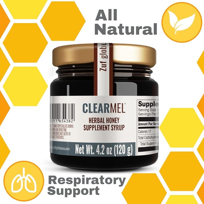 Zuf Globus: ClearMEL Honey Supplement Ideal for Smokers | Respiratory Support | Antioxidant | The Honey That’s More (4.2 oz)