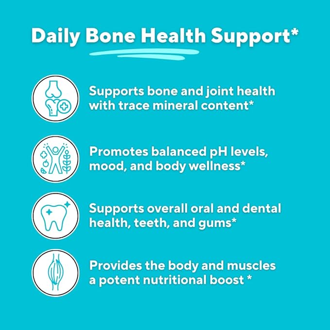 Coral Calcium Powder 1000mg Capsules for Overall Health, Bone Health, PH Level Balance, Trace Minerals Support - 180 Veggie Capsules - Non-GMO & Gluten-Free Supplement