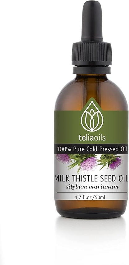 Teliaoils Milk Thistle Seed Oil Supplement (1.7 Fl oz)