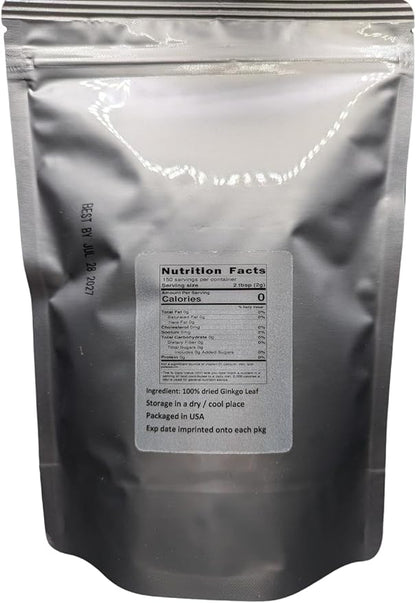 Ginkgo Leaf - Premium Ginkgo Biloba Loose Leaf 100% from Nature (08 oz)