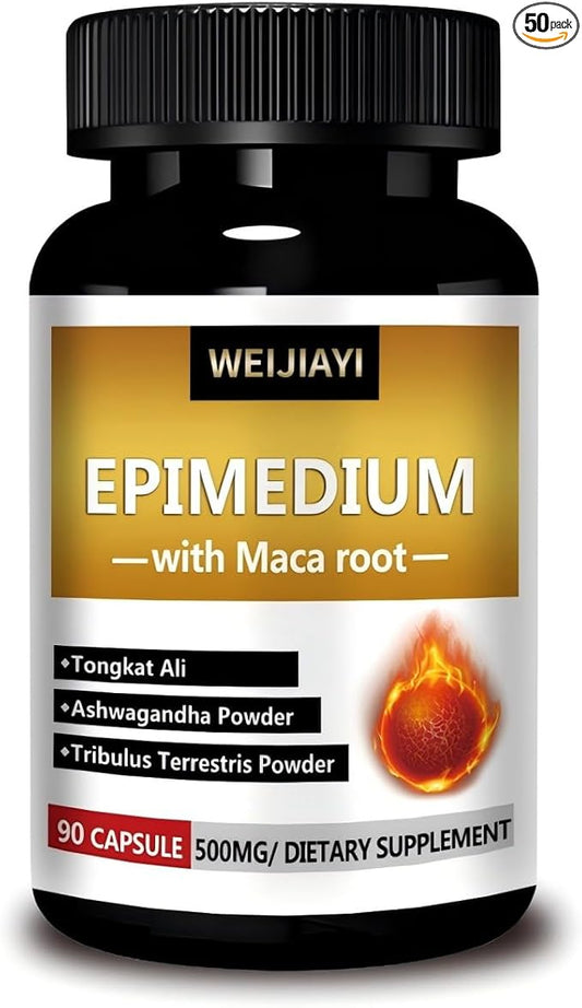 Epimedium can Enhance Male Sexual Function - Super Epimedium, containing 500 milligrams per Serving, Combined with extracts from Dongge Ali, Saw Palm, Ginseng, and Black maca Root,…