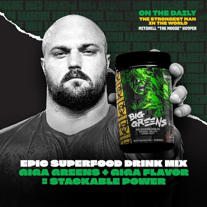 Mutant Big Greens | Green Supplement | Over 40 superfoods Land & Sea Greens – Reds, Antioxidants, phytonutrients, 1000mg spirulina – Pre & Probiotic Blend | 30 Serving – Berry Good